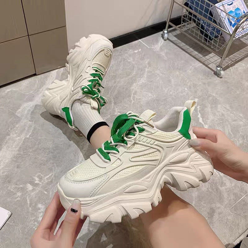 Damen Sportliche Chunky Sneakers mit hochflexiblem Sohlenprofil EB