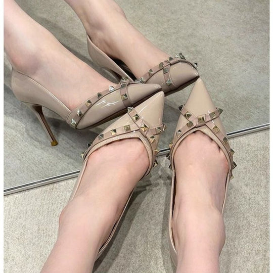 Damen spitze High Heel Pumps mit luxuriösem Schnallen-Design EB