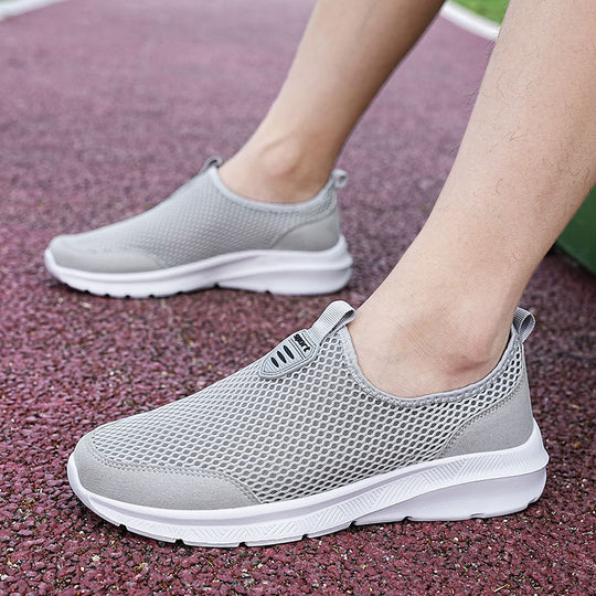 Unisex nan ultraleichter Netz-Slipper mit viskoelastischem Fußbett und flexibler rutschfester Laufsohle EB