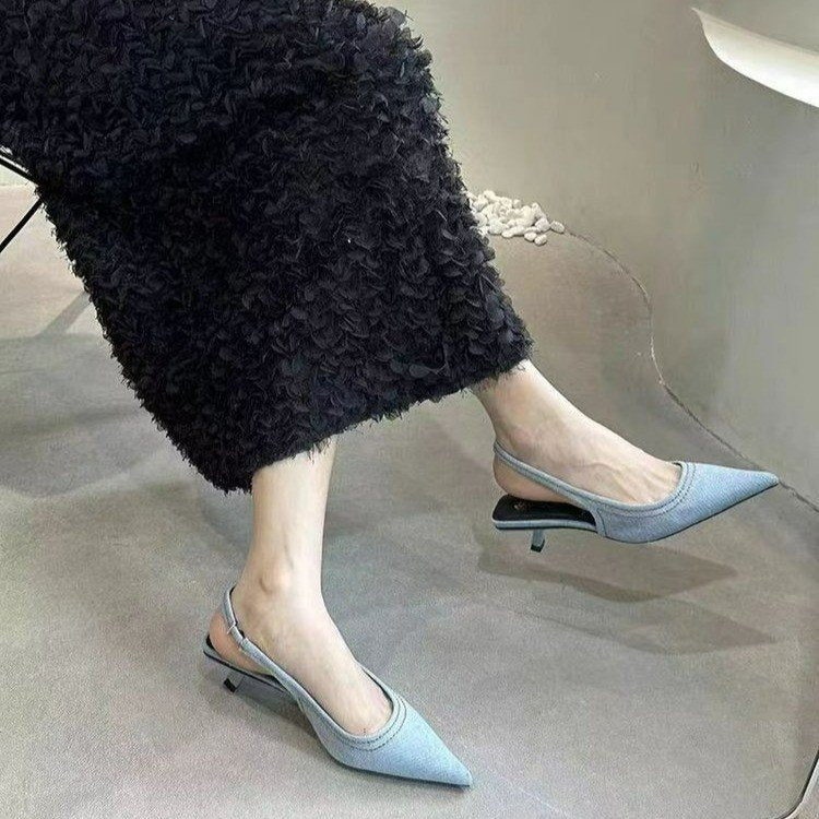 Damen elegante Slingback Stilettos EB