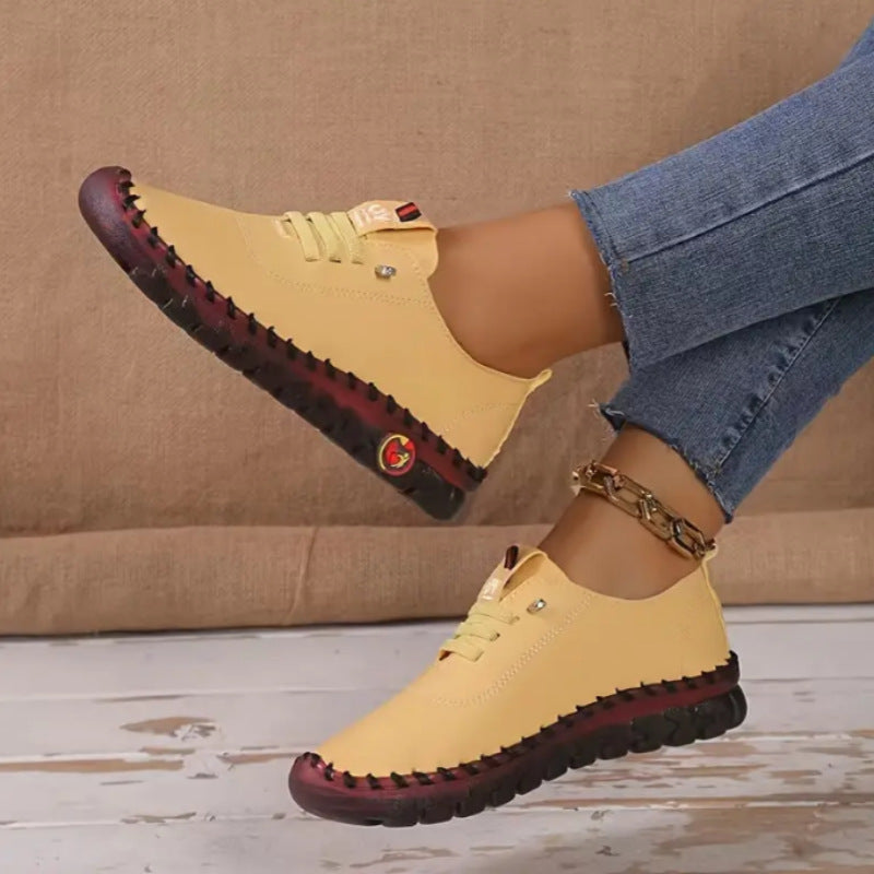 Damen nan flexible faltbare Freizeitsneaker mit stoßdämpfender Profilsohle EB