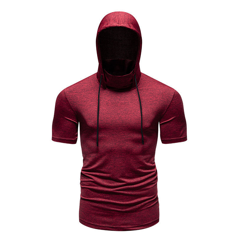 Herren funktionales Kapuzenshirt mit kurzem Arm und atmungsaktiven Eigenschaften EB