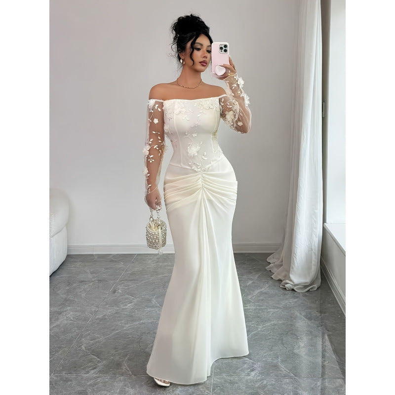 Damen Hochzeitskleid mit eleganten Stickereien EB