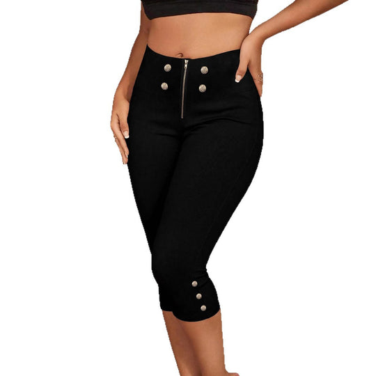 Damen elegante hochtaillierte Kniebundhose EB