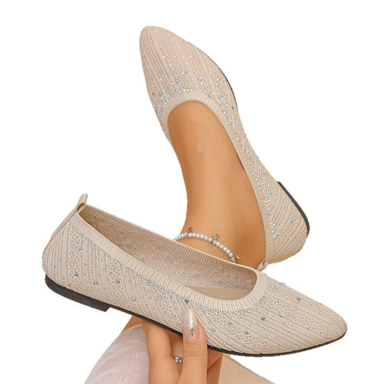 Damen Ballerinas mit funkelndem Glitzerdesign EB