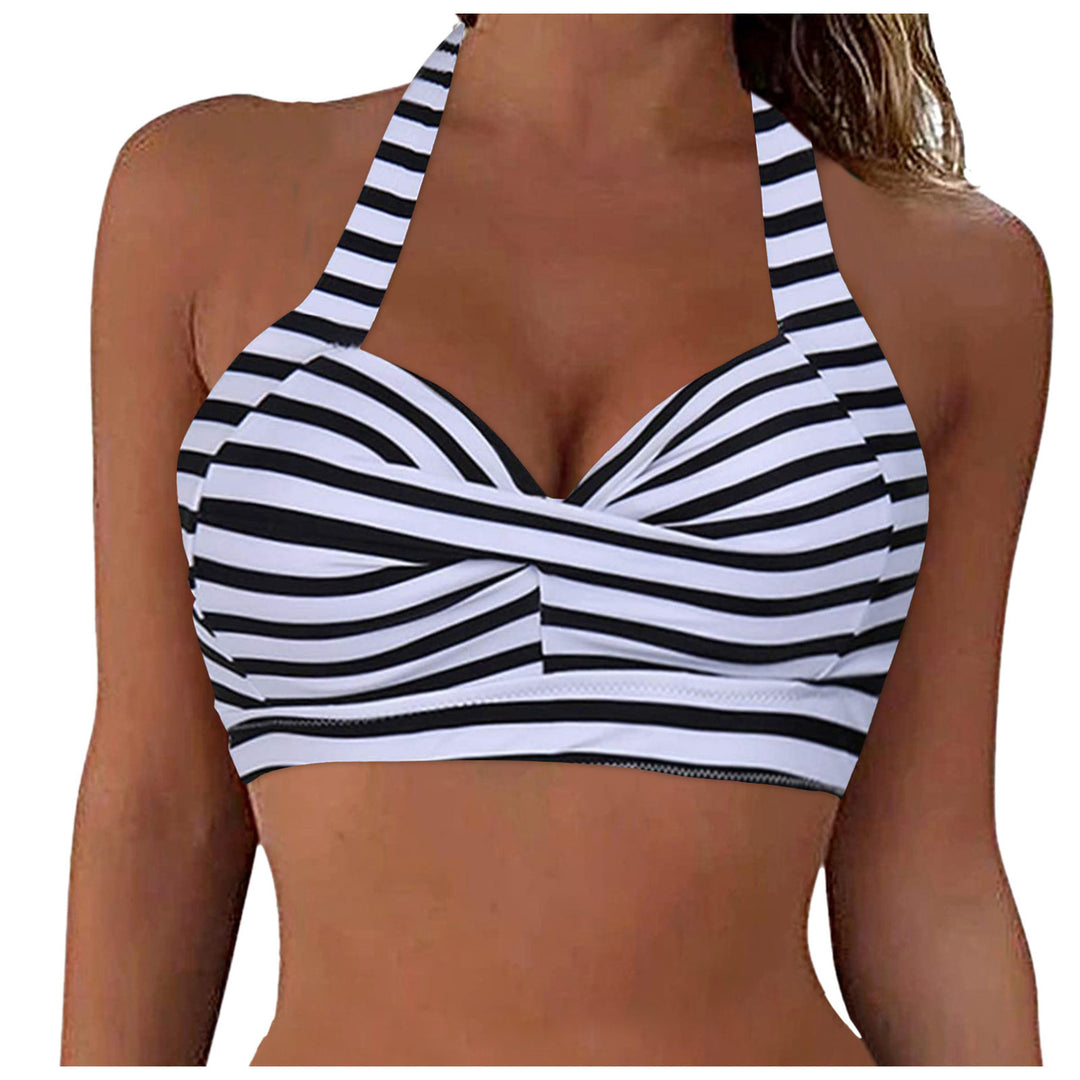 Damen Sportliches Bikinioberteil mit tiefem Ausschnitt und Halter-Design EB