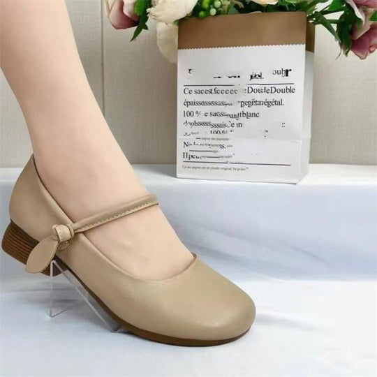 Damen elegante Ballerinas mit modischem Riemen und komfortablem Fußbett EB