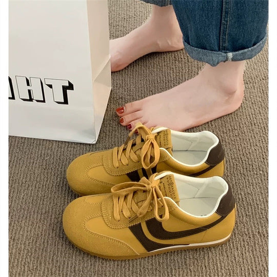 Damen Mode Sneakers mit atmungsaktivem Obermaterial und dämpfender Sohle EB