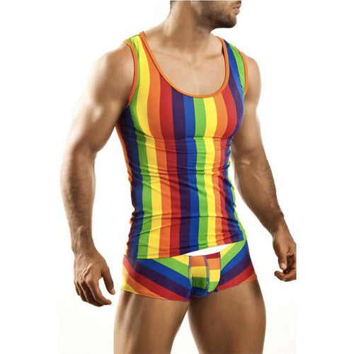 Herren nan figurbetontes Rundhals-Tanktop aus Stretchjersey mit körpernaher Passform EB