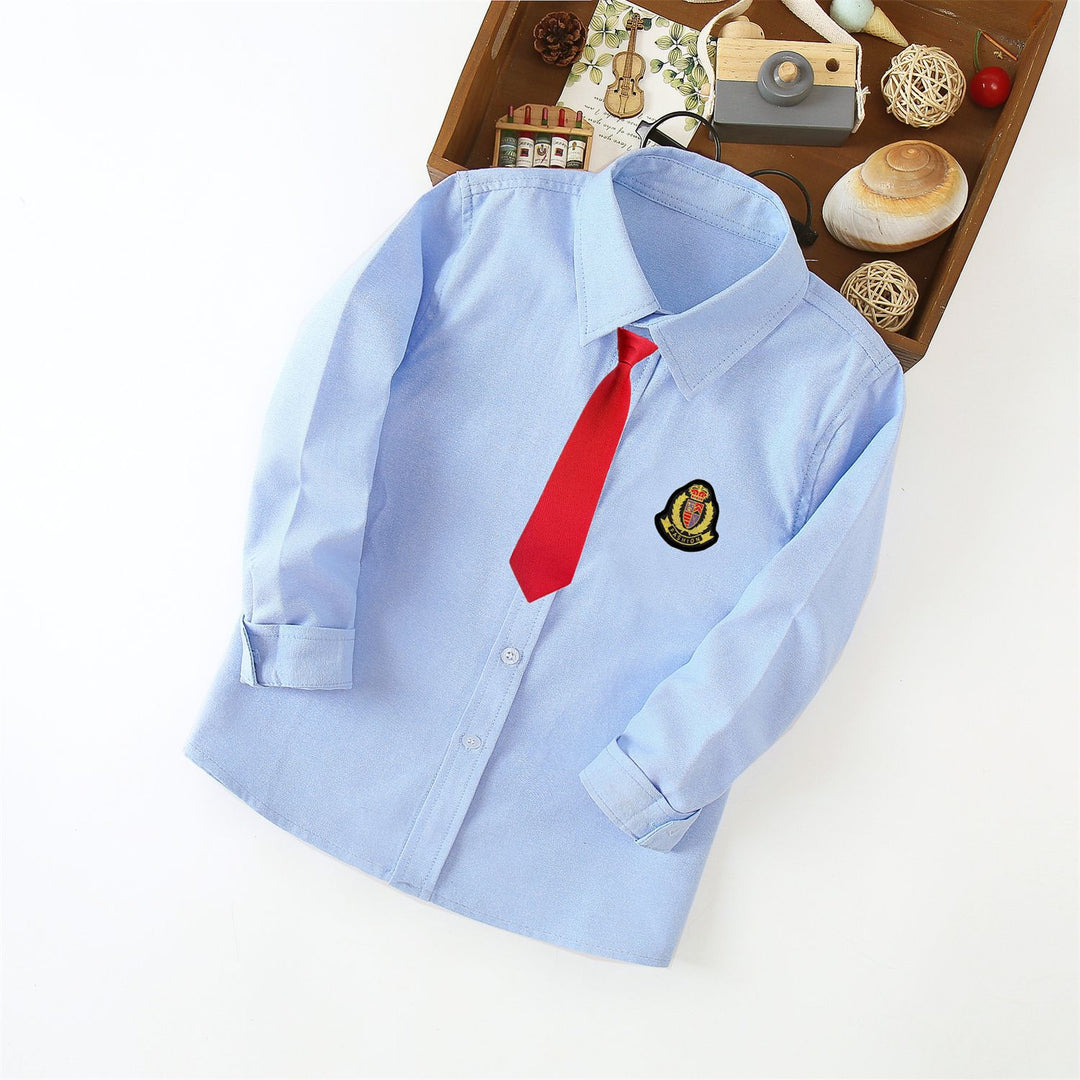 Damen klassisches Langarmhemd mit Wappen EB