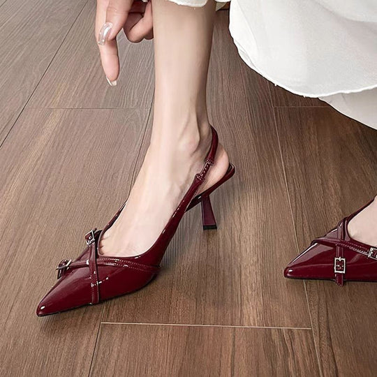 Damen Slingback-Pumps mit modischem Riemchen und eleganter Spitzform EB