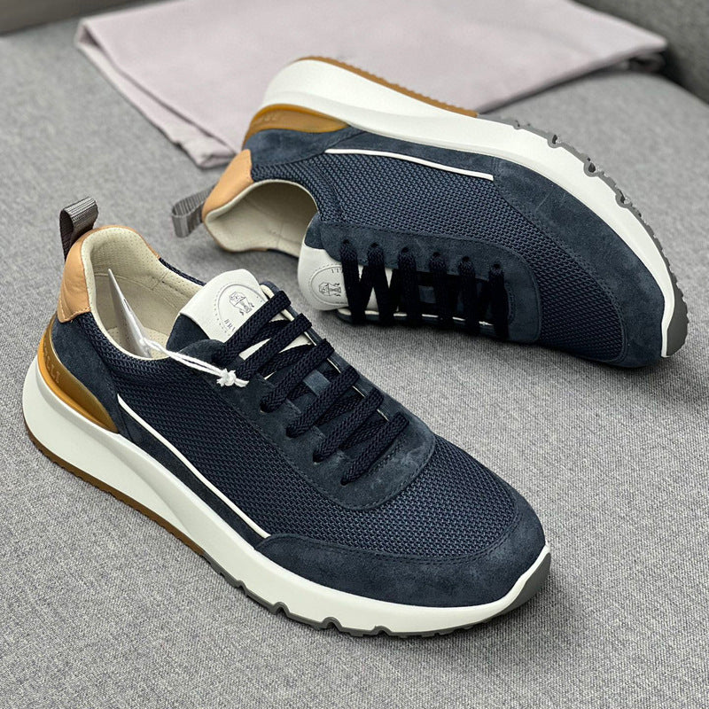 Damen modische Sneakers mit atmungsaktiver Mesh-Oberfläche und eleganten Akzenten EB