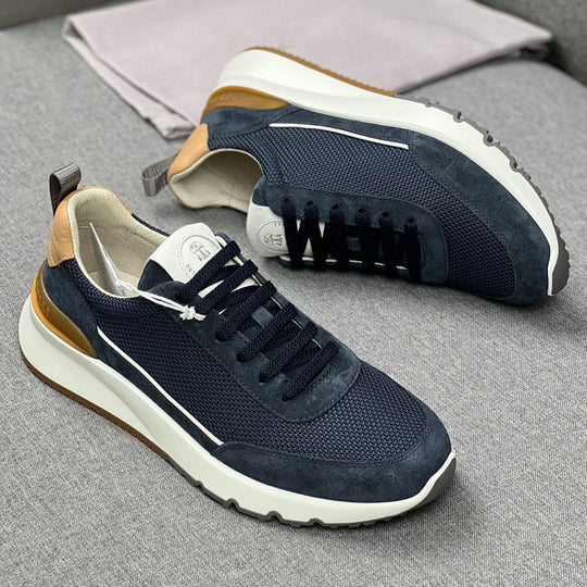 Damen modische Sneakers mit atmungsaktiver Mesh-Oberfläche und eleganten Akzenten EB