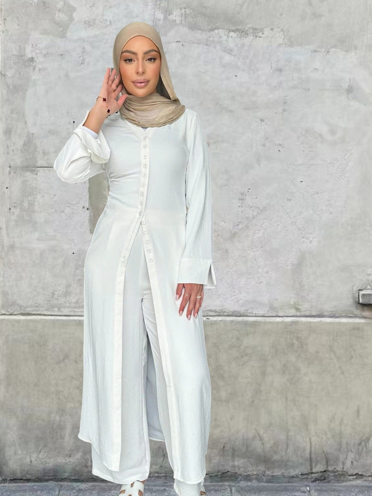 Damen Jumpsuit mit elegantem Knopfdesign und weitem Bein EB
