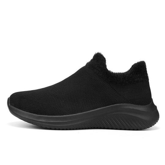 Damen Bequeme Slip-On Laufschuhe mit weich gefüttertem Kragen EB