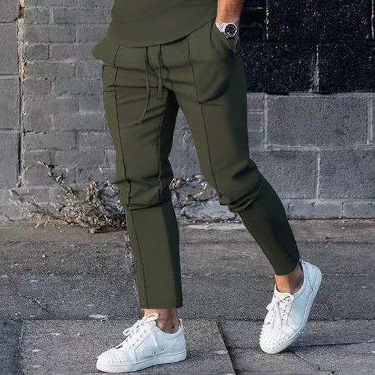 Herren Sportliche Freizeithose mit seitlichen Taschen und elastischem Bund EB