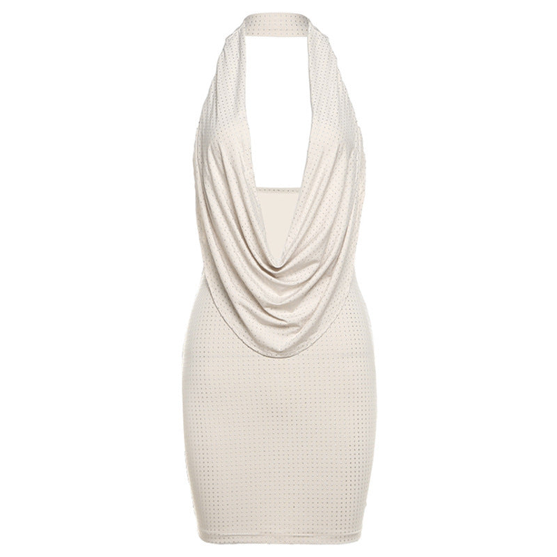 Damen Figurumspielendes Kurzkleid mit tiefem V-Ausschnitt und elegantem Drapierungsdesign EB
