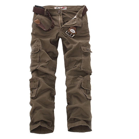 Herren Multifunktionale Cargo-Hose mit verstellbarem Bund und zahlreichen Taschen EB