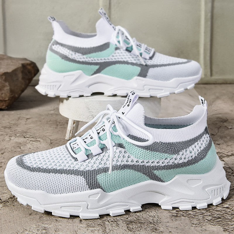 Herren nan gestrickter Sockensneaker mit elastischem Schlupfdesign und profiliertem Trail-Plateau EB