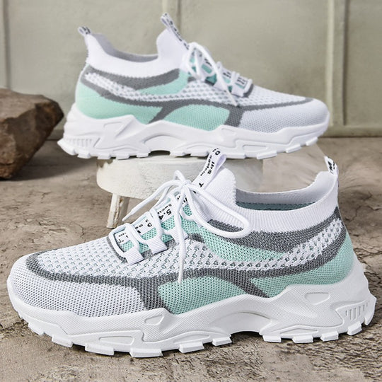 Herren nan gestrickter Sockensneaker mit elastischem Schlupfdesign und profiliertem Trail-Plateau EB