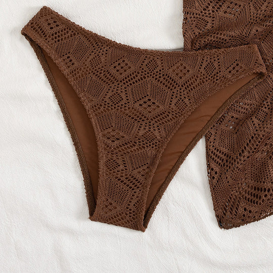 Damen Häkel-Bikini-Set mit schickem Rock EB