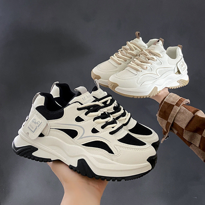 Damen Chunky Sneakers mit modischem Design und atmungsaktiver Obermaterialstruktur EB