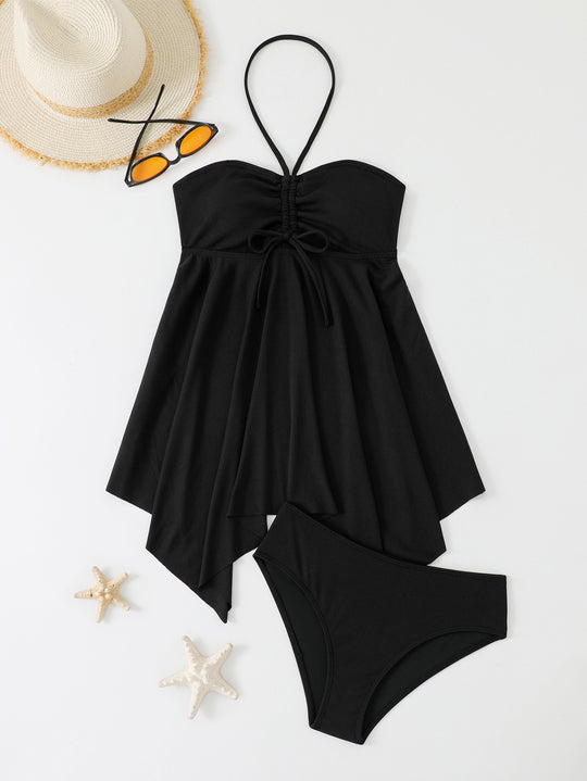 Damen Tankini mit lässigem Oberteil und modischem Rock EB