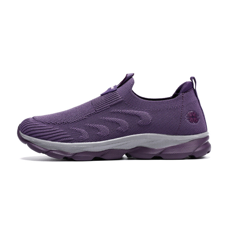 Damen Bequeme Slip-On Laufschuhe mit Elastischem Einstieg EB