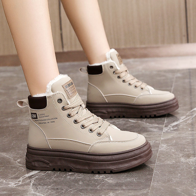 Damen High-Top Sneakers mit warmem Fleece-Futter und rutschfester Laufsohle EB