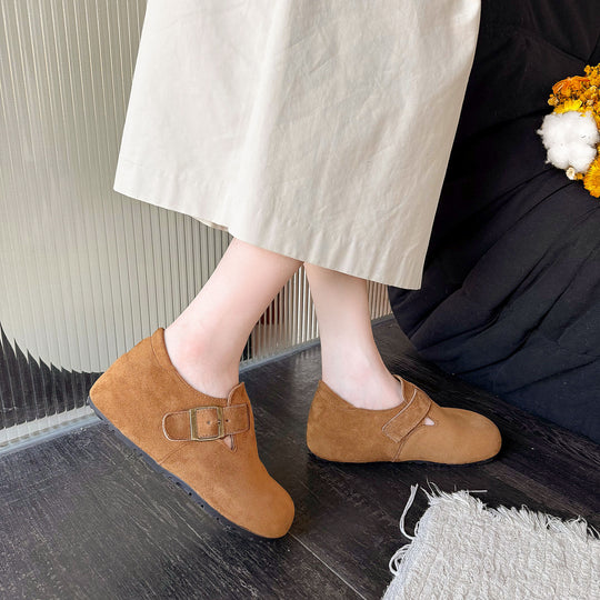 Damen Mollettenschuhe mit verstellbarem Riemen EB