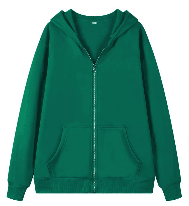 Damen Oversized Kapuzenjacke mit Reißverschluss EB