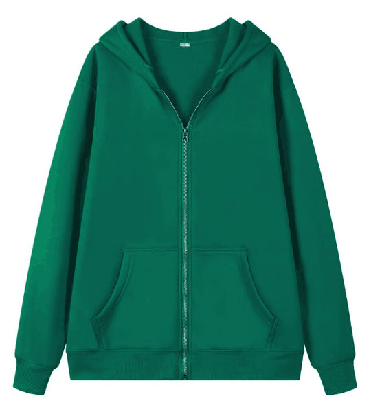 Damen Oversized Kapuzenjacke mit Reißverschluss EB