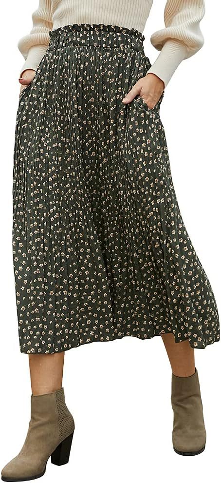 Damen Maxirock mit modischem Animal Print EB