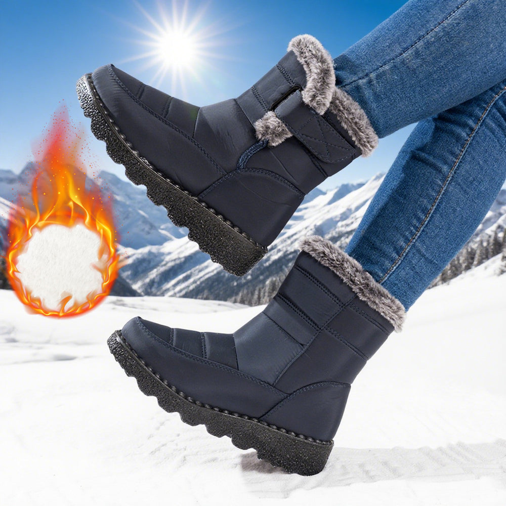 Damen Winterboots mit warmem Fleece-Futter und rutschfester Sohle EB
