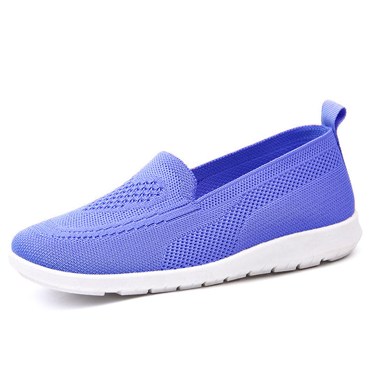 Damen Komfortable Slip-On Freizeitschuhe mit atmungsaktiver Netzstruktur EB