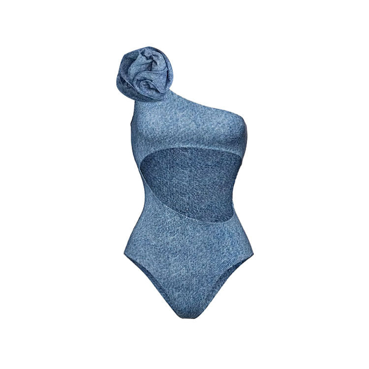 Damen Bikiniset mit eleganten Rüschen und stilvollem Überrock EB