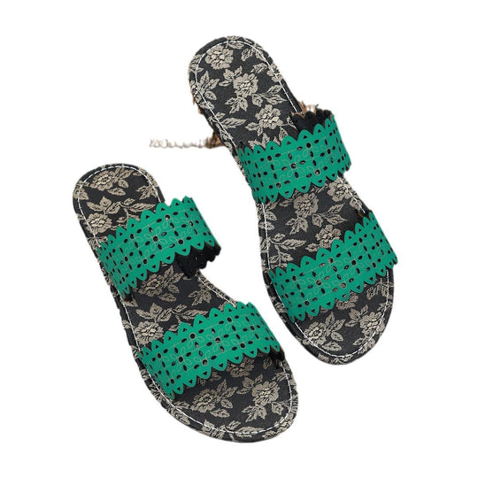 Damen Komfortable Slides mit modischen Cut-Out-Riemen EB