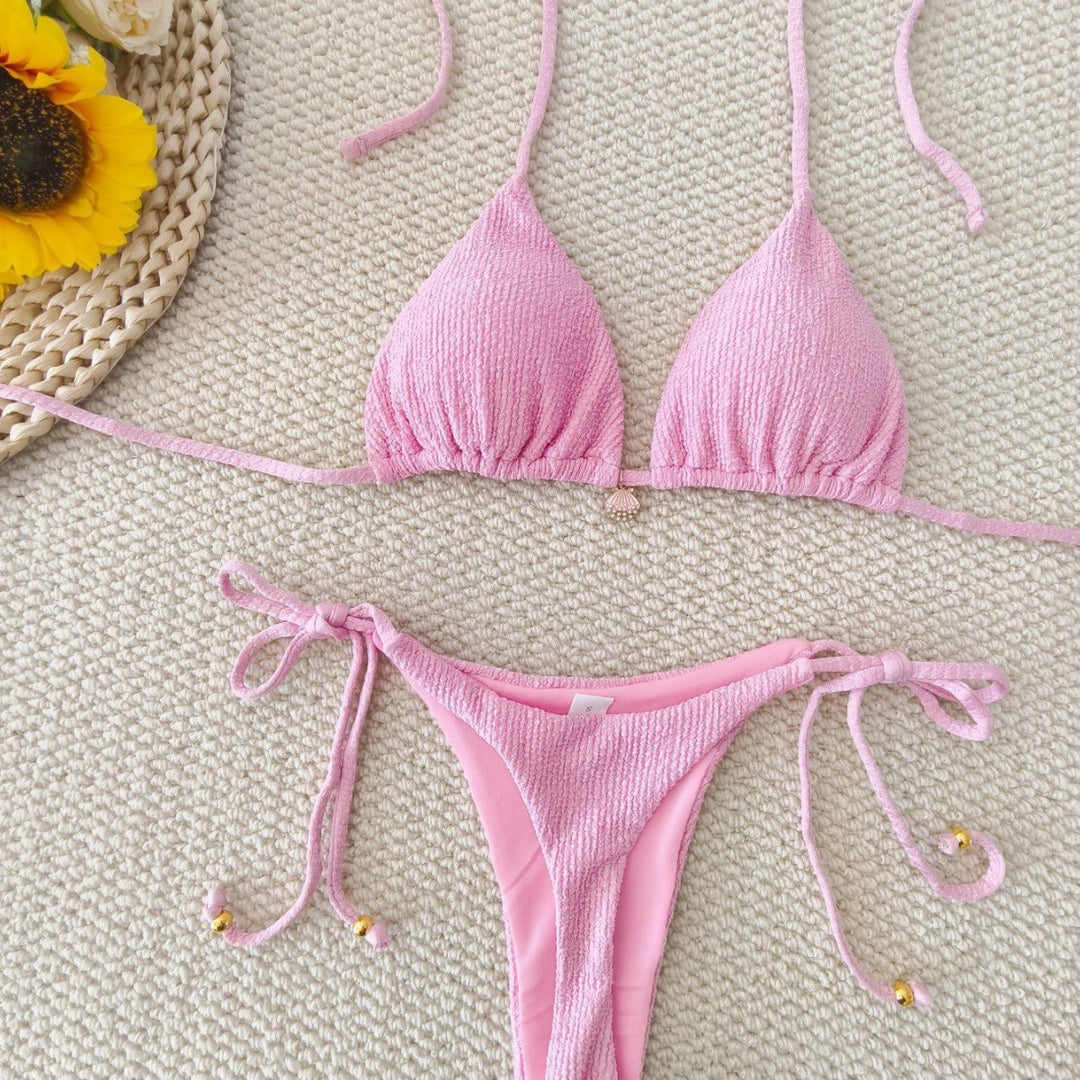 Damen Triangel-Bikini-Set mit raffinierten Schnürdetails EB