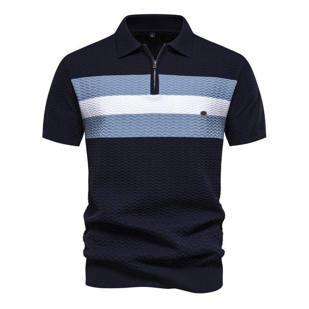 Herren Polo-Shirt mit modernen Strukturmustern EB