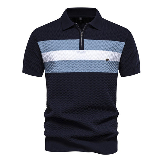 Herren Polo-Shirt mit modernen Strukturmustern EB