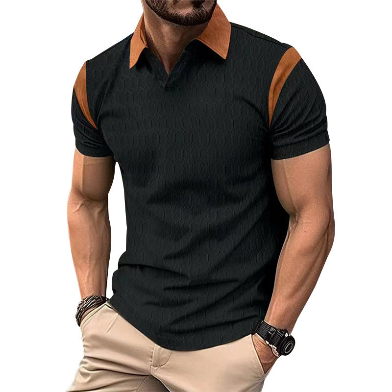 Herren Kurzarm Poloshirt mit strukturiertem Kragen und sportlichem Design EB