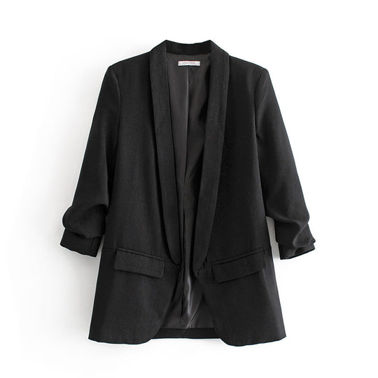 Damen Moderner Blazer mit eleganter Schnittführung und praktischen Taschen EB