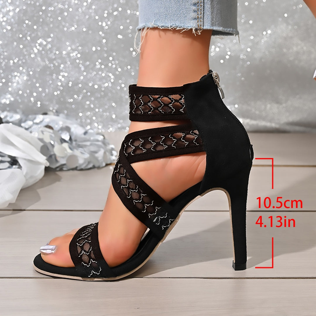 Damen Hochhackige Sandalen mit eleganten Riemen und modischem Design EB