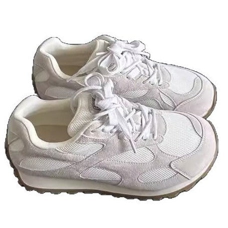 Damen Sportliche Sneaker mit atmungsaktivem Mesh und modischer Wildleder-Oberfläche EB
