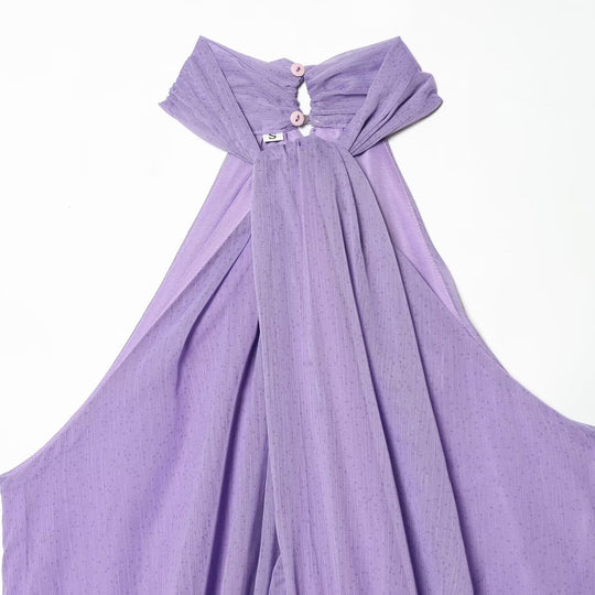 Damen Haltertop mit eleganter Drapierung und hochwertigen Stoffen EB