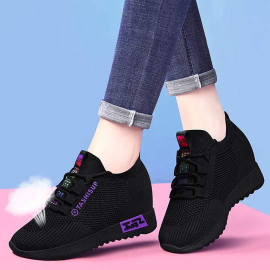 Damen modische Sneakers mit atmungsaktiver Obermaterialstruktur und rutschfester Sohle EB