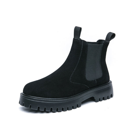 Damen Modische Chelsea-Stiefel mit rutschfester Sohle und elastischen Einsätzen EB