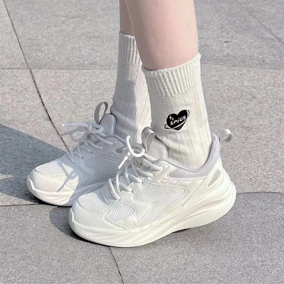 Damen Sportliche Sneakers mit atmungsaktiver Mesh-Oberfläche und stoßdämpfender Sohle EB