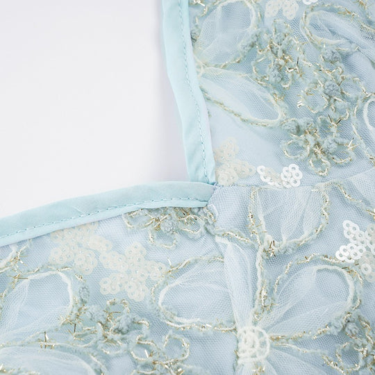 Damen Spitzen-Top mit floraler Gestaltung und raffiniertem V-Ausschnitt EB