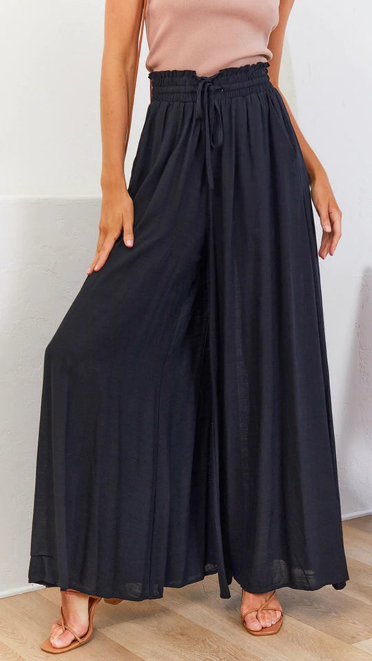 Damen Maxi-Rock mit elastischem Bund und Taschen EB